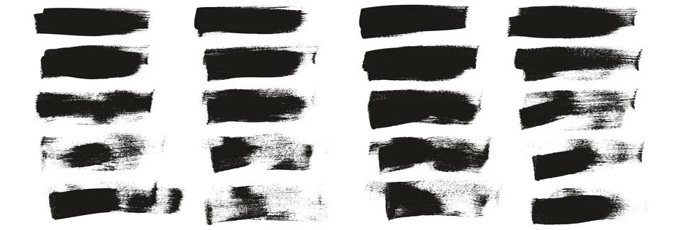 Flat Calligraphy Paint Brush Regular Short Background High Detail Abstract Stock Illustration