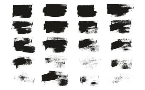 Flat Calligraphy Paint Brush Regular Short Background High Detail Abstract Stock Illustration