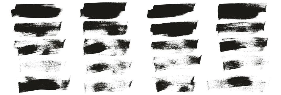 Flat Calligraphy Paint Brush Regular Short Background High Detail Abstract Stock Illustration