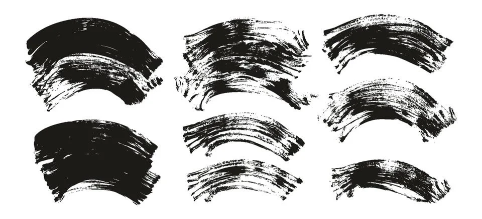Flat Calligraphy Paint Brush Regular Short Background High Detail Abstract Stock Illustration