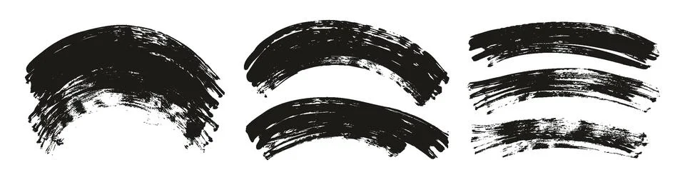 Flat Calligraphy Paint Brush Regular Short Background High Detail Abstract Stock Illustration