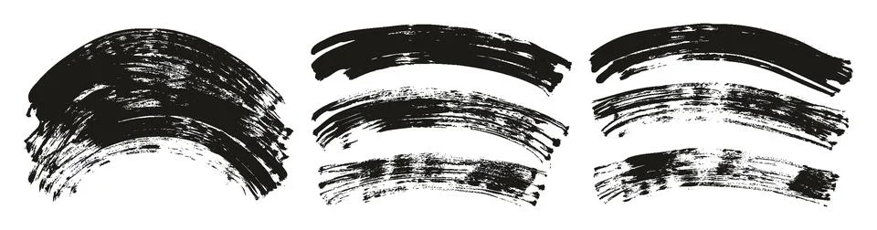 Flat Calligraphy Paint Brush Regular Short Background High Detail Abstract Stock Illustration