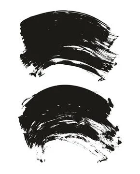 Flat Calligraphy Paint Brush Regular Short Background High Detail Abstract Stock Illustration