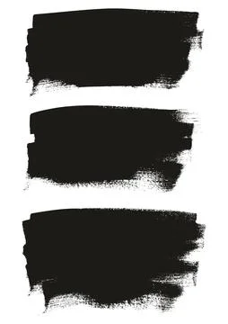 Flat Calligraphy Paint Brush Regular Long Background High Detail MEGA Set Illustrazione stock