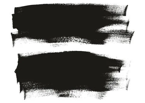 Flat Calligraphy Paint Brush Regular Long Background High Detail MEGA Set Stock Illustration