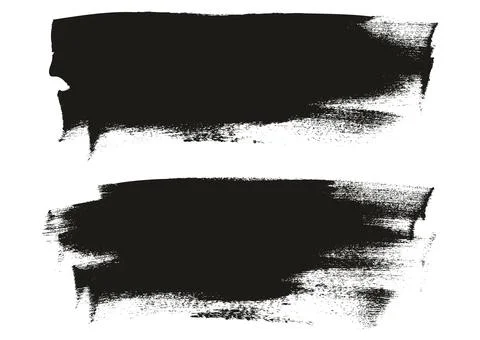 Flat Calligraphy Paint Brush Regular Long Background High Detail MEGA Set Stock Illustration