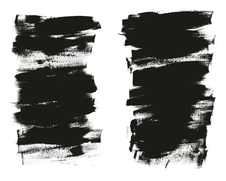 Flat Calligraphy Paint Brush Regular Long Background High Detail MEGA Set Stock Illustration