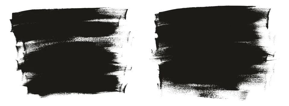 Flat Calligraphy Paint Brush Regular Long Background Hand Drawn MEGA Set Stock Illustration