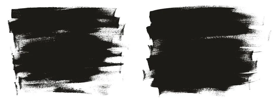 Flat Calligraphy Paint Brush Regular Long Background Hand Drawn MEGA Set Stock Illustration