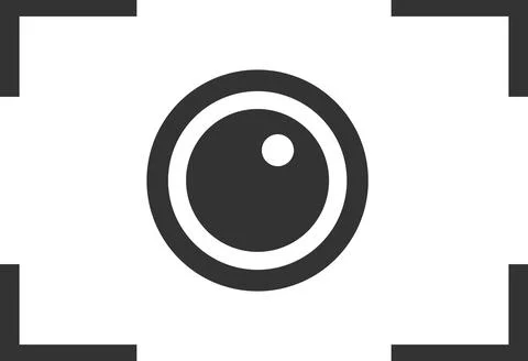 Flat camera focus icon. Isolated vector image. Stock Illustration