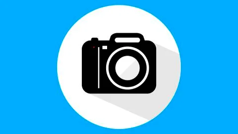 Flat camera icon Stock Illustration