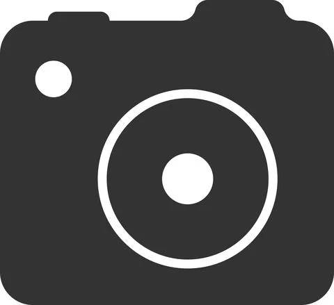 Flat camera icon. Vector isolated illustration. Logo illustration. Stock Illustration