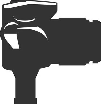 Flat camera icon. Vector isolated illustration. Logo illustration. Stock Illustration