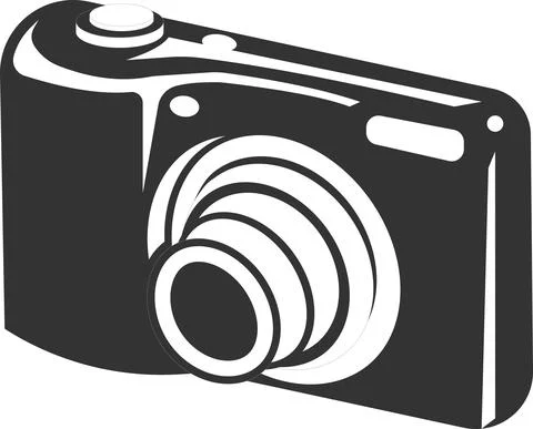 Flat camera icon. Vector isolated illustration. Logo illustration. Stock Illustration