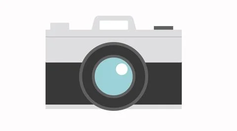 Flat Camera Illustration Stock Illustration