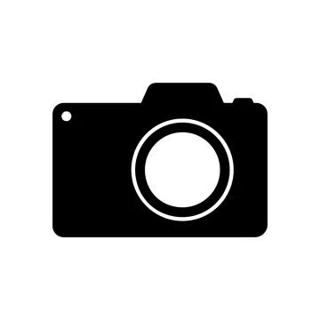 Flat Camera Photography Icon Isolated Vector Stock Illustration