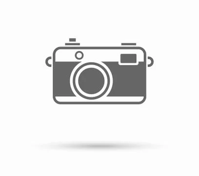 Flat camera pictogram icon isolated on white Stock-Illustration