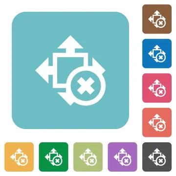 Flat cancel size icons Stock Illustration