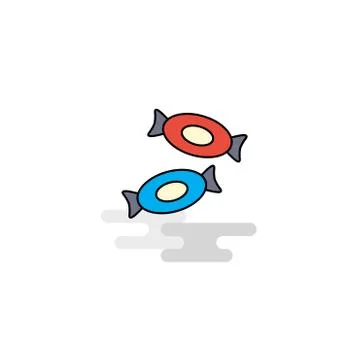 Flat Candy Icon. Vector Stock Illustration