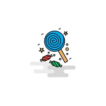 Flat Candy  Icon. Vector Illustrazione stock