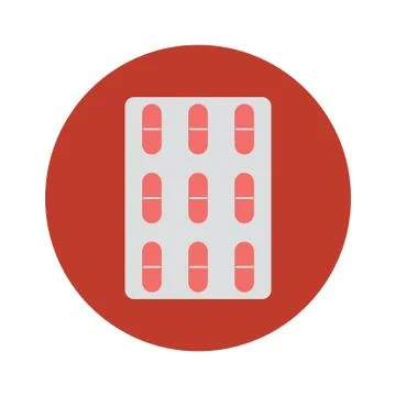 Flat Capsule icon page - vector Stock Illustration