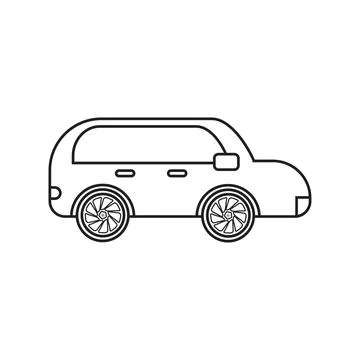 Flat car icon symbol vector Illustration. Stock Illustration