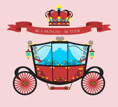 Flat car Princess Stock Illustration