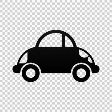 Flat car silhouette icon element asset design Stock Illustration