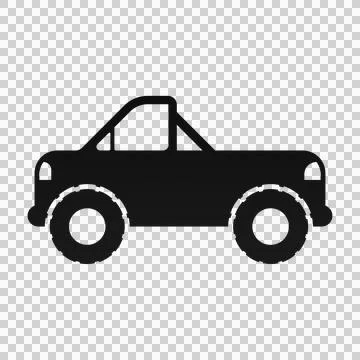 Flat car silhouette icon element asset design Stock Illustration