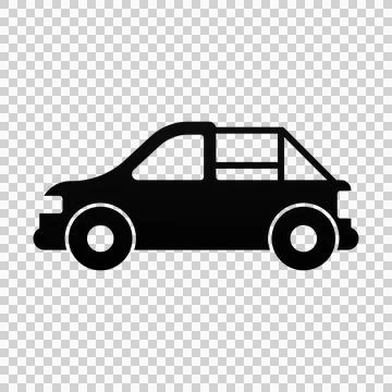 Flat car silhouette icon element asset design Stock Illustration