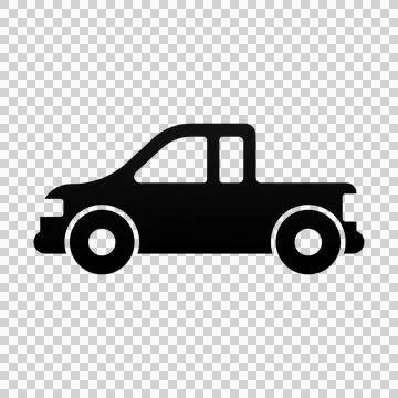 Flat car silhouette icon element asset design Stock Illustration