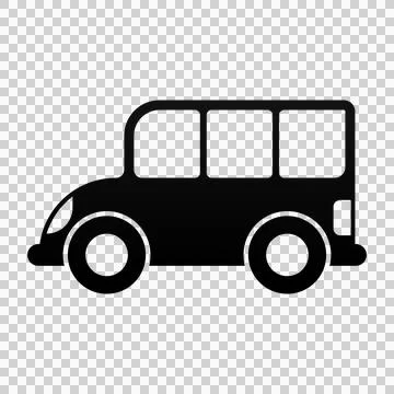Flat car silhouette icon element asset design Stock Illustration