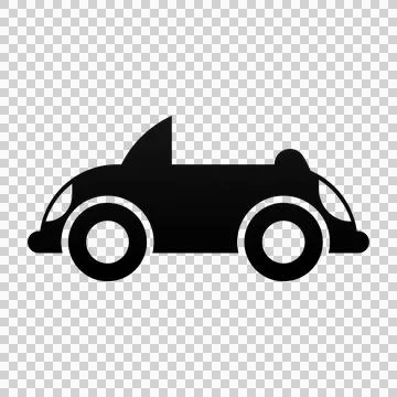 Flat car silhouette icon element asset design Stock Illustration