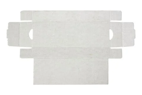 Flat Cardboard Box Template Packaging Mockup Die-Cut Box Layout for Design and P Stock Photos