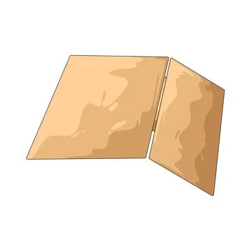Flat cardboard illustration 스톡 일러스트