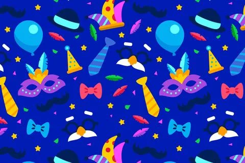 Flat carnival pattern design Illustrazione stock