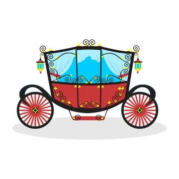 Flat carriage in vector format Stock Illustration
