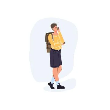 Flat cartoon character in bad mood,vector illustration concept Stock-Illustration