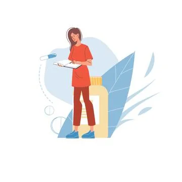 Flat cartoon character doctor vector illustration concept Stock Illustration
