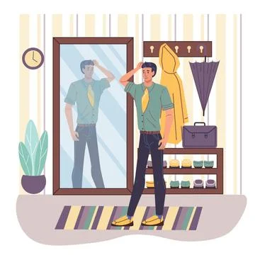 Flat cartoon character vector illustration concept Stock Illustration