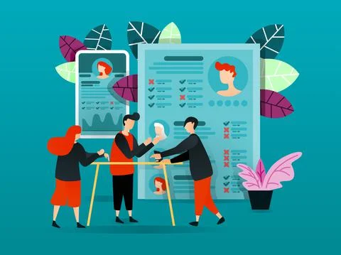 Flat cartoon character. vector illustration for technology, business, poster. Stock Illustration