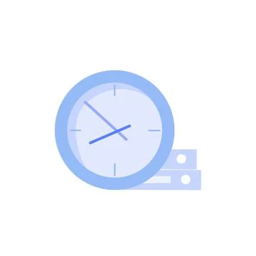 Flat cartoon clock,time tracking and following daily schedule vector Stock-Illustration