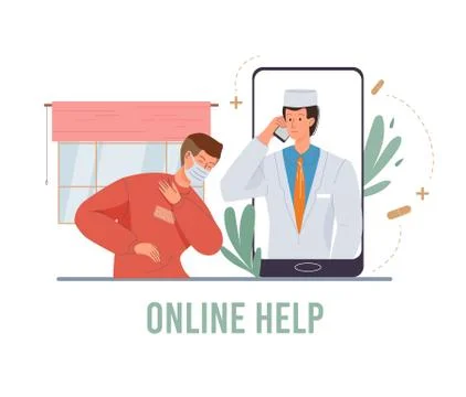 Flat cartoon doctor character vector illustration concept Stock Illustration