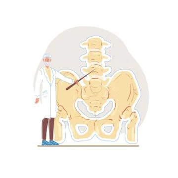 Flat cartoon doctor characters vector illustration concept Illustrazione stock