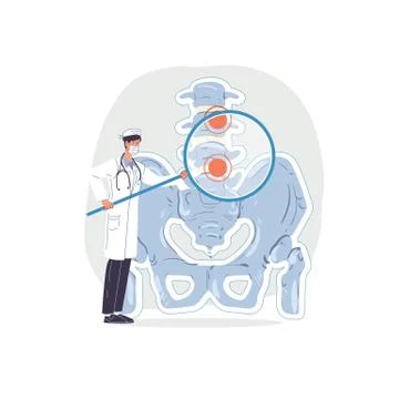Flat cartoon doctor characters vector illustration concept Stock-Illustration