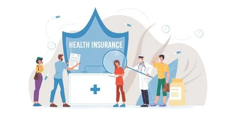 Flat cartoon doctor characters vector illustration concept Illustrazione stock