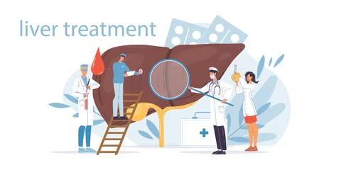 Flat cartoon doctor characters vector illustration concept Stock Illustration