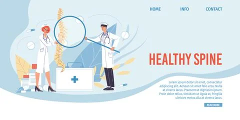Flat cartoon doctor characters vector illustration concept Stock Illustration