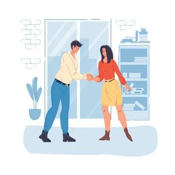 Flat cartoon friend characters communicate,vector illustration concept Stock Illustration