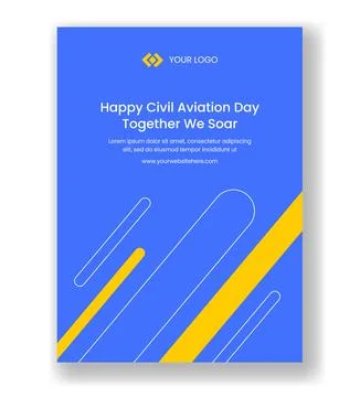 Flat Cartoon Hand Drawn Templates Illustration For International Civil Avia.. Stock Illustration